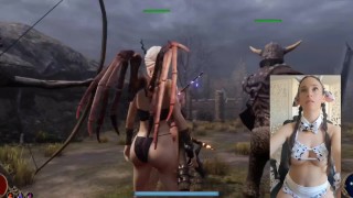 🤍Cute Cow Girl Plays Sexy Succubus Game 🐮 Time To Milk The Enemy And Claim My Prize ⚔️😈