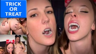 Trick or Treat! Vampire Babes Make You Their Fucktoy - with Kendall Morr