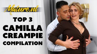 MatureNL - Camilla Creampie Top 3 Compilation