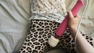 cute lesbian sub begs to cum || loud, screaming, trembling, intense orgasm