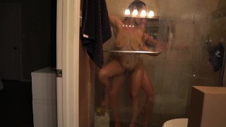 Dirty Wife Gets Fucked in the Shower Until She Orgasms