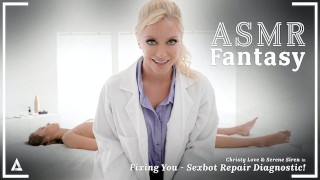 ASMR Fantasy - Hyper Real Sexbot Christy Love SQUIRTS All Over Lesbian Technician Serene Siren